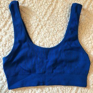 AERIE - Chill Play Move Seamless Blue Bra - Small